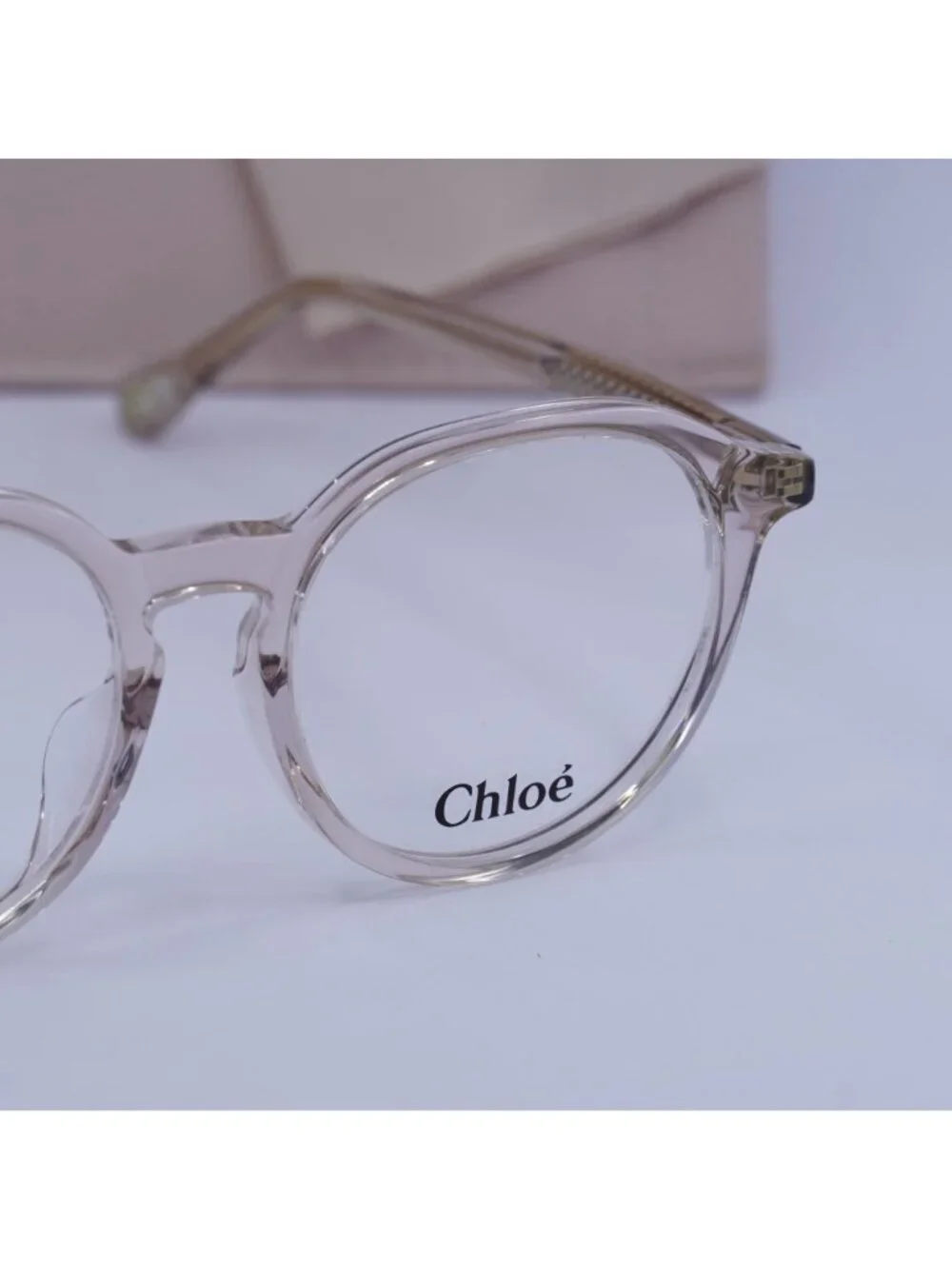 Chloe CH0012OA 001 Round Eyeglasses 50mm - Transparent Pink